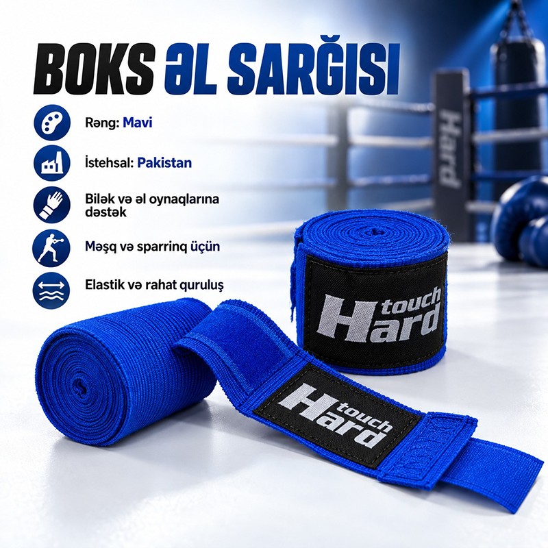 Hard Touch Boks Sarğısı 2 x Elastik Bint